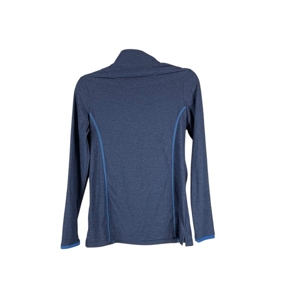 Magnolia Lane Tech Blue 1/4 Zip Pullover Long Sleeve Golf Shirt Small - Picture 8 of 8